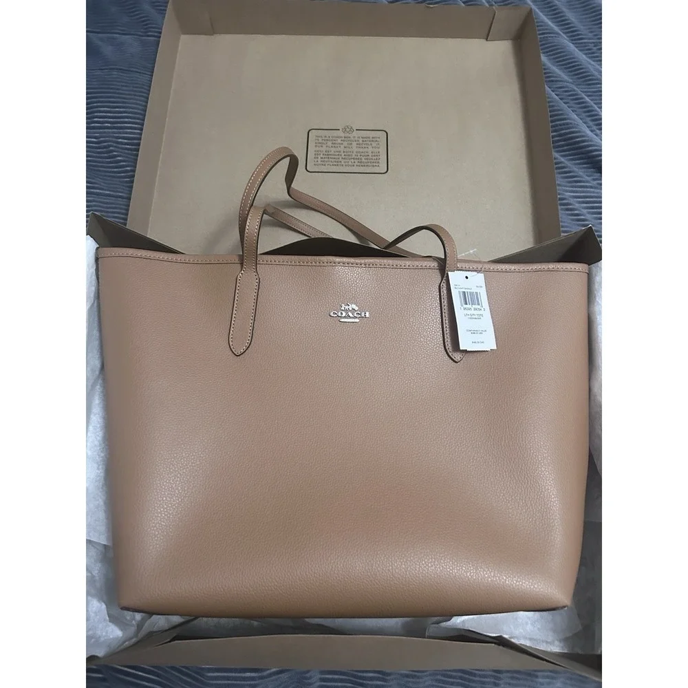 NWT Coach CR111 Leather City Tote Shoulder Bag